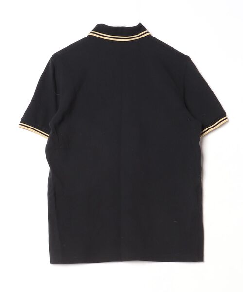 【超美品】FRED PERRY ポロシャツ 42 ブラック ゴールド FRED PERRY（フレッドペリー） 半袖ポロシャツ 42 ブラック メンズ