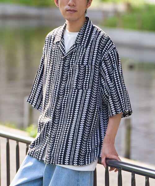 「CRAFT STANDARD BOUTIQUE」 半袖シャツ L ブラック メンズ_画像2