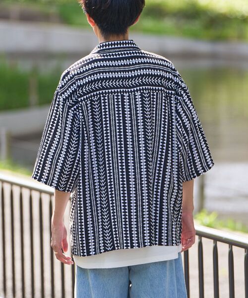 「CRAFT STANDARD BOUTIQUE」 半袖シャツ L ブラック メンズ_画像5