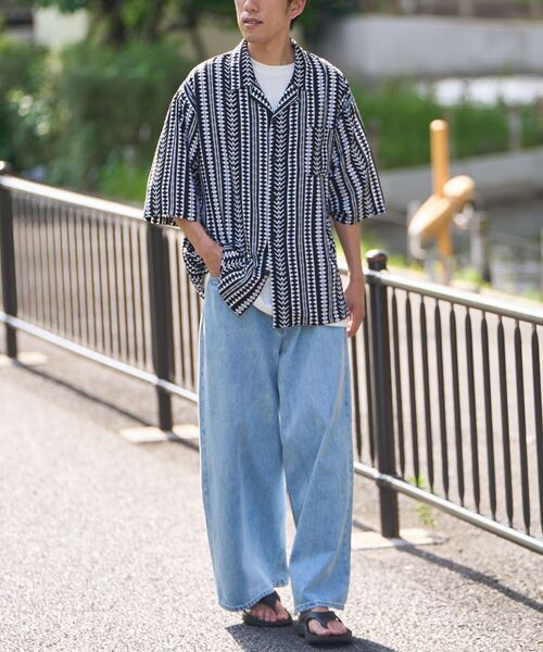 「CRAFT STANDARD BOUTIQUE」 半袖シャツ L ブラック メンズ_画像6