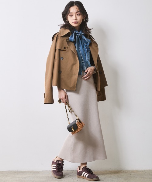 「CHIC STYLE」 長袖シャツ M ライトブルー レディース_画像4