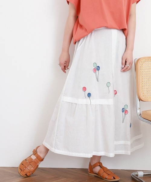 Emago（イマゴ） スカート 夏 バルーン刺繍スカート : ZOZOTOWN Yahoo