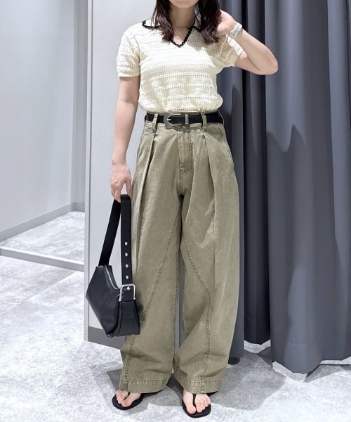MOUSSY（マウジー） ポロシャツ ポロ CROCHET LIKE POLO トップス