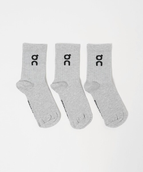 On ソックス+靴下【おまとめ購入】 On（オン） くるぶし 靴下 「WEB限定」「On」ロゴソックス ハイ 3