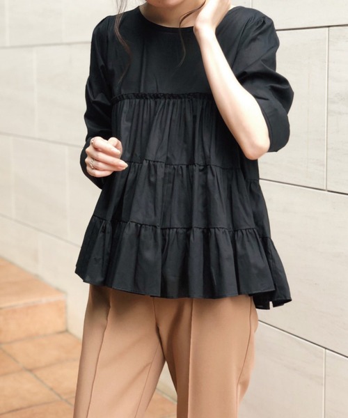 BANNER BARRETT  コットンリネンティアードブラウス Banner Barrett（バナーバレット）の「COTTON LINEN BLOUSE/コットン