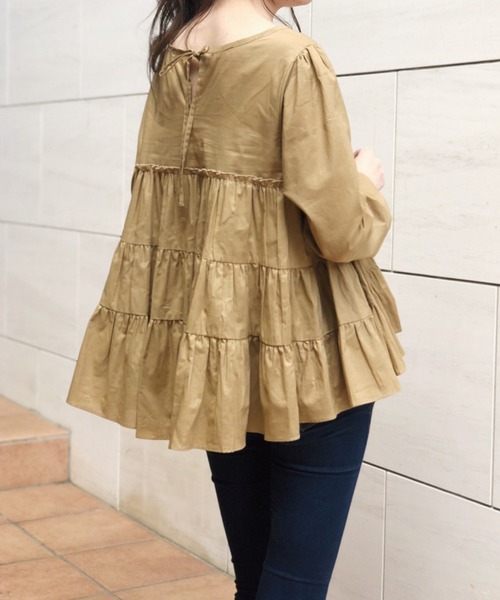 BANNER BARRETT  コットンリネンティアードブラウス Banner Barrett（バナーバレット）の「COTTON LINEN BLOUSE/コットン