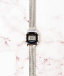 【美品】CASIO SHEEN スクエア時計 金属メッシュベルト CASIO SHEEN スクエア時計 金属メッシュベルト