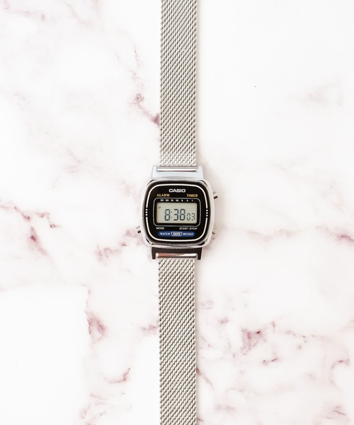 【美品】CASIO SHEEN スクエア時計 金属メッシュベルト 美品】CASIO SHEEN スクエア時計 金属メッシュベルト CASIO