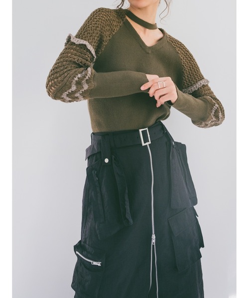 sahara スカート Multiway Zip Cargo Skirt/マルチウェイジップ