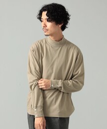 新品 ビームスF購入 ELACIO エラシオ モックネックカットソー ブラック ELACIO / モックネック カットソー（Tシャツ/カットソー
