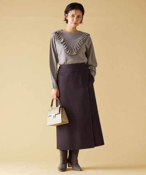 タグ付き 新品 自由区【洗える】ピュアカシミヤ ストール アイボリー系