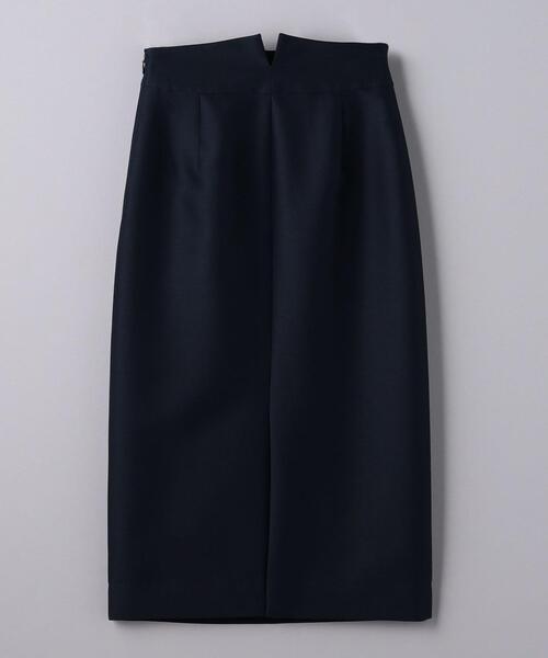 UNITED ARROWS スカート ウール シルク ツイル ハイウエスト