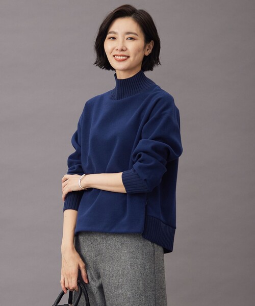 tシャツ ニードルパンチ ハイネック カットソー レディース
