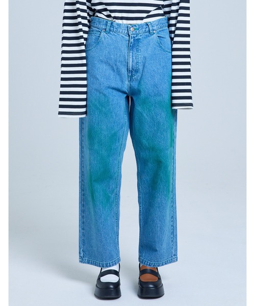 パンツ デニム ジーンズ レディース airbrushed denim pants｜zozo