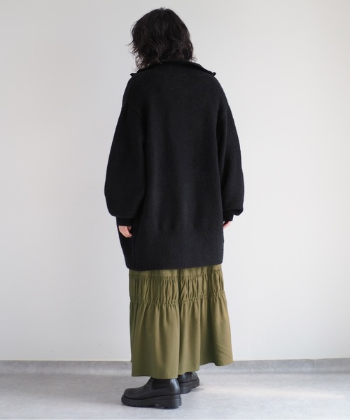 cepo（セポ） チュニック Wジップロングニットカーディガン 2WAY