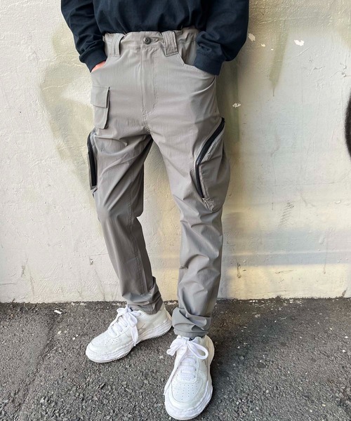 Wrangler リラックスフィット グレー W44 カーゴパンツ　ビッグサイズ ワンフォークロージング 1111clothing 極太 カーゴパンツ メンズ