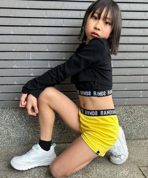 RandS/R レギンス スパッツ ロゴゴム1分丈レギンス キッズ 子供 男の子