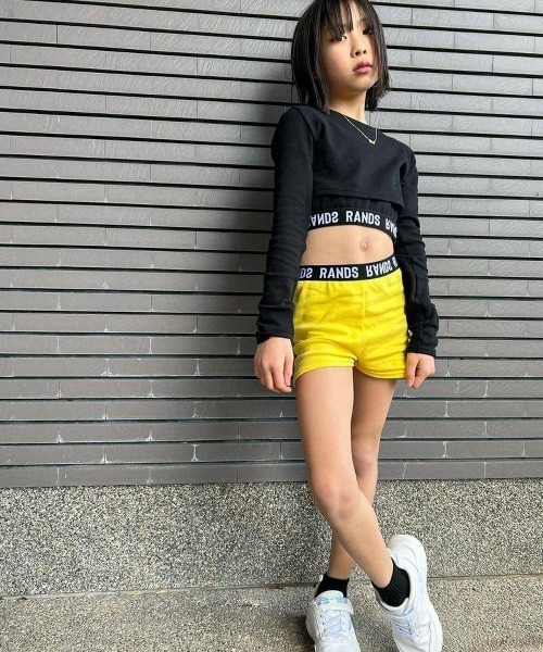 RandS/R レギンス スパッツ ロゴゴム1分丈レギンス キッズ 子供 男の子