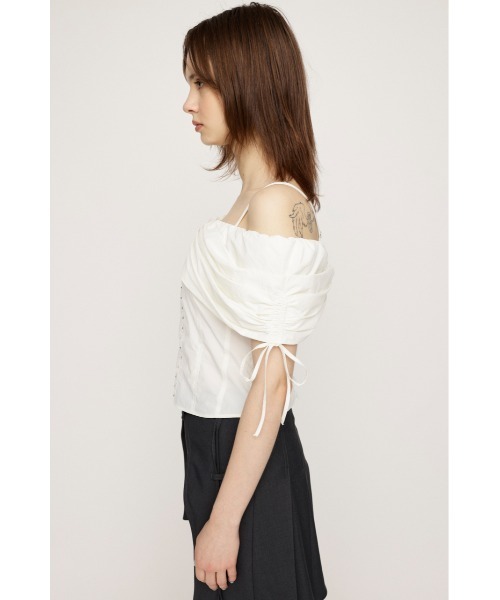 ブラウス シャツ FRONT HOOK 2WAY SHOULDER BL フロント ホック 2ウェイ ショルダー ブラウス レディース SLY ブラウス シャツ FRONT HOOK 2WAY SHOULDER BL フロント