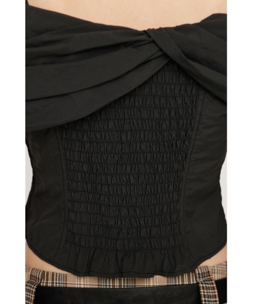 ブラウス シャツ FRONT HOOK 2WAY SHOULDER BL フロント ホック 2ウェイ ショルダー ブラウス レディース SLY ブラウス シャツ FRONT HOOK 2WAY SHOULDER BL フロント