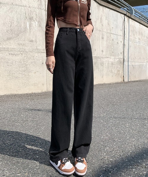 ジーンズ デニム デニムパンツ ハイウエストストレートデニム