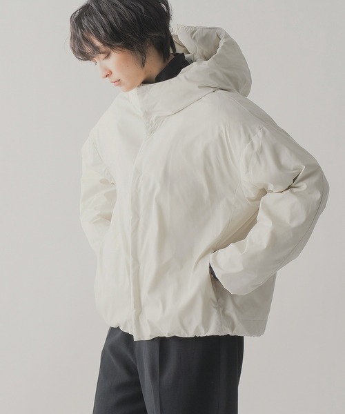 ダウンジャケット ダウン 「miffew/ミフュー」HIDDEN SNAP HOODED DOWN JACKET メンズの画像