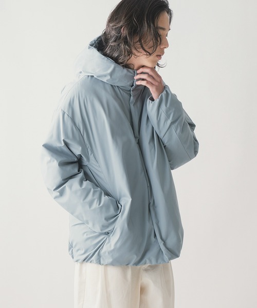 ダウンジャケット ダウン 「miffew/ミフュー」HIDDEN SNAP HOODED DOWN JACKET メンズの画像