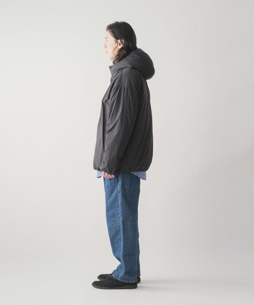 ダウンジャケット ダウン 「miffew/ミフュー」HIDDEN SNAP HOODED DOWN JACKET メンズの画像
