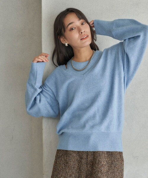 FREAK’S STORE Vネックニット アンサンブル FREAK'S STORE ニット セーター FREAK'S STORE/フリークスストア