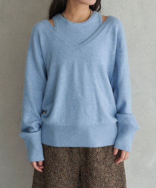 FREAK’S STORE Vネックニット アンサンブル FREAK'S STORE ニット セーター FREAK'S STORE/フリークスストア
