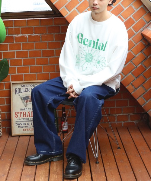 8（eight） トレーナー スウェット フラワー刺繍トレーナー メンズ 