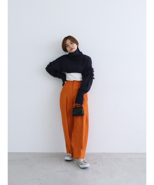 ニット セーター cropped loop point knit レディース