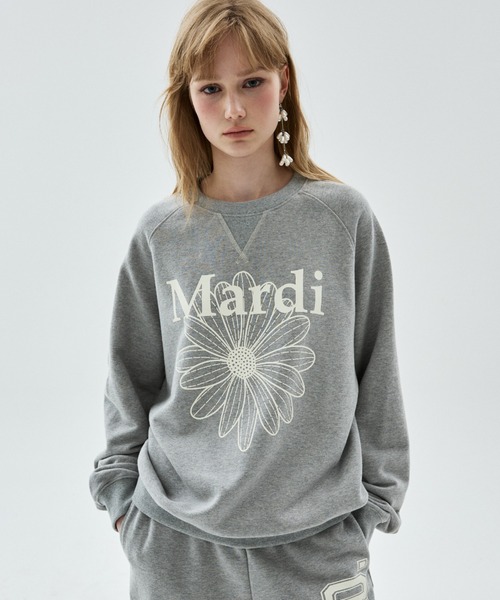 Mardi Mercredi グレー トレーナー Mardi Mercredi（マルディメクルディ） トレーナー スウェット