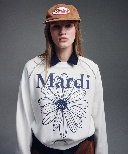 トレーナー スウェット SWEATSHIRT RAGLAN FLOWERMARDI レディース メンズ Mardi Mercredi トレーナー スウェット SWEATSHIRT RAGLAN