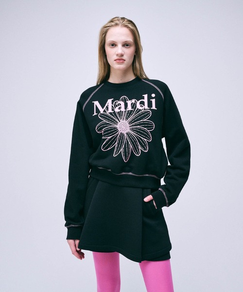 トレーナー スウェット SWEATSHIRT RAGLAN FLOWERMARDI レディース メンズ Mardi Mercredi トレーナー スウェット SWEATSHIRT RAGLAN