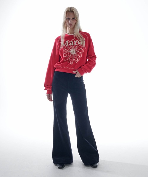 トレーナー スウェット SWEATSHIRT RAGLAN FLOWERMARDI レディース メンズ Mardi Mercredi トレーナー スウェット SWEATSHIRT RAGLAN