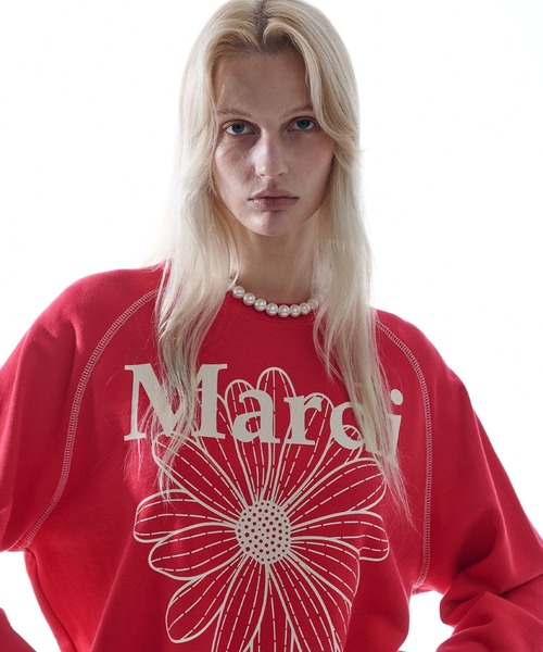 トレーナー スウェット SWEATSHIRT RAGLAN FLOWERMARDI レディース メンズ Mardi Mercredi トレーナー スウェット SWEATSHIRT RAGLAN