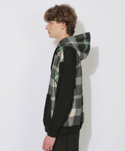 春にぴったり！！人気！　クレストブリッジ(CB)パーカー　チェック クレストブリッジチェックボアパーカー（カットソー）｜BLACK