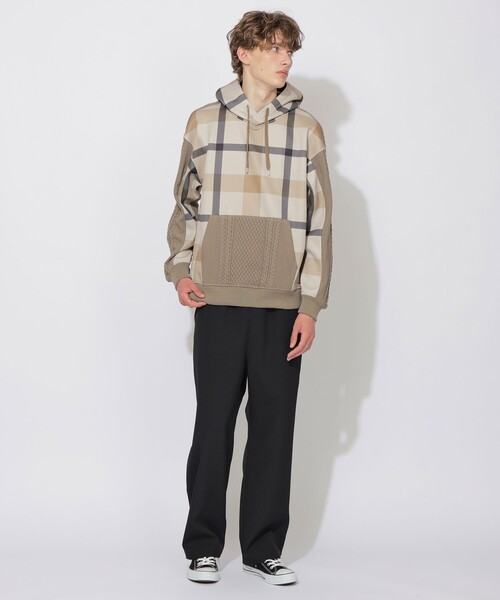 春にぴったり！！人気！　クレストブリッジ(CB)パーカー　チェック クレストブリッジチェックボアパーカー（カットソー）｜BLACK