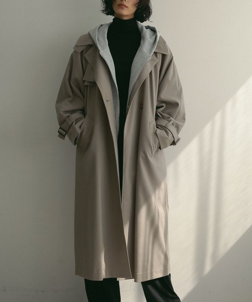 コート チェスターコート ハイネックロングコート レディース