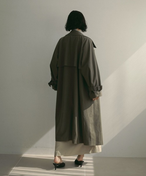 コート チェスターコート ハイネックロングコート レディース