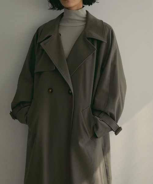 コート チェスターコート ハイネックロングコート レディース