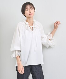 UNITED ARROWS ブラウス シャツ レースプリーツ フリル