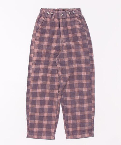 DOUBLE NAME（ダブルネーム） パンツ ウエスト釦チェックコーデュロイ