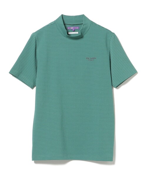 BEAMS GOLF PURPLE LABEL / モックネックシャツ BEAMS GOLF tシャツ PURPLE LABEL / 格子柄 モックネックシャツ