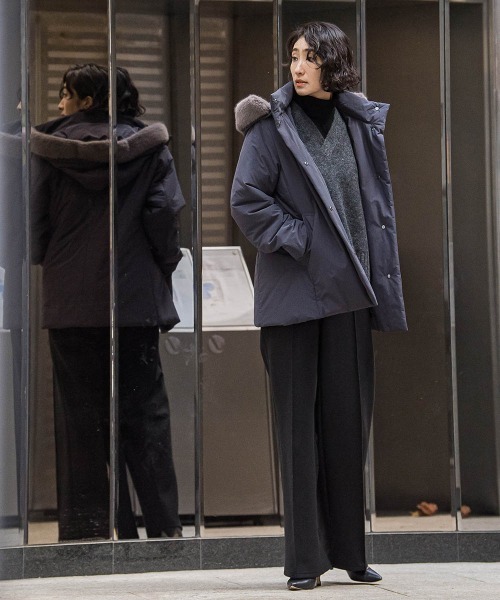 la.f（ラ・エフ） ダウンコート ダウンジャケット パウダータフタ