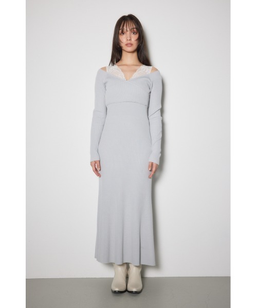 rienda（リエンダ） ワンピース レースドッキングワンピース