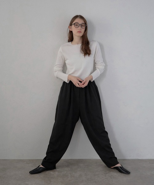 パンツ 「MINERTE」balloon drape easy pants / バルーンドレープイージーパンツ レディース | MINERTE | 02