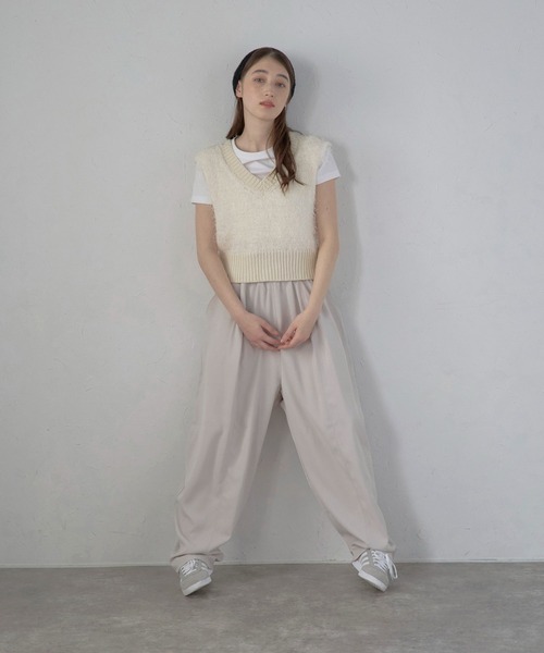パンツ 「MINERTE」balloon drape easy pants / バルーンドレープイージーパンツ レディース | MINERTE | 07