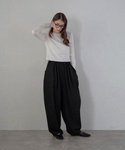 パンツ 「MINERTE」balloon drape easy pants / バルーンドレープイージーパンツ レディース | MINERTE | 19